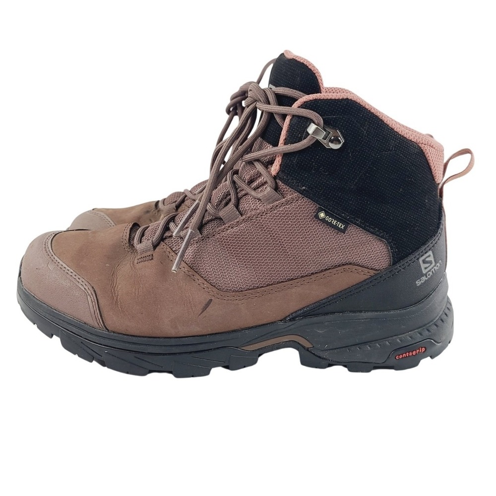 Salomon, Lace-up Hiking Boots / Outdoor Boots, Women, Size 8, Brown Pink Black.